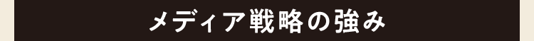 メディア戦略の強み
